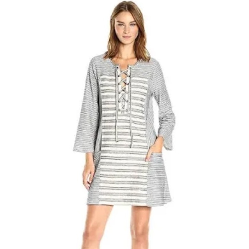 BCBGMAXAZRIA Womens Lani Embroidered Tunic Dress Size Small